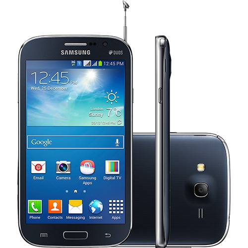 Tudo sobre 'Smartphone Samsung Galaxy Gran Neo Duos Dual Chip Desbloqueado Android 4.2 Tela 5" 8GB 3G Wi-Fi Câmera 5MP TV Digital - Preto'