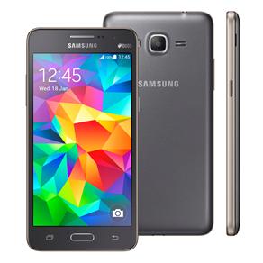 Smartphone Samsung Galaxy Gran Prime Duos SM-G531 Cinza com Tela de 5", Dual Chip, Câmera 8MP, Android 5.1 e Processador Quad Core de 1.3Ghz