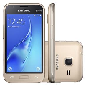 Smartphone Samsung Galaxy J-1Mini Dual Chip 3G Tela 4.0P Wifi 8GB - SM-J105 - Dourado
