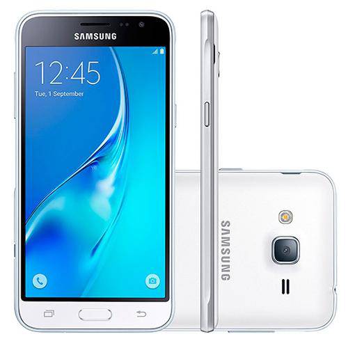 Tamanhos, Medidas e Dimensões do produto Smartphone Samsung Galaxy J3 Dual Android Tela 5.0p Câmera 8mp Memória Interna 8gb - J-320 - Branco