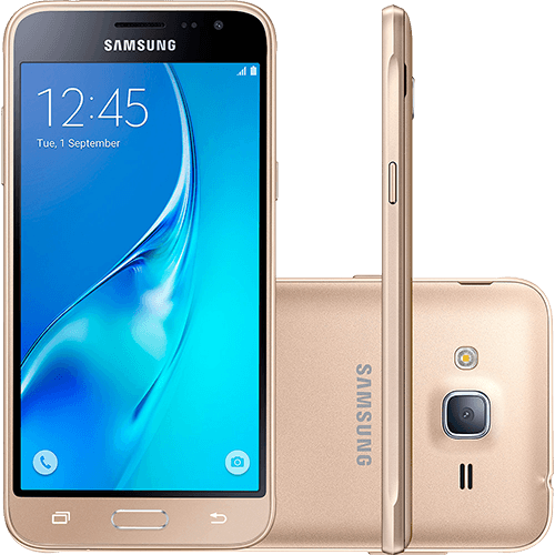 Tudo sobre 'Smartphone Samsung Galaxy J3 Dual Chip Android 5.1 Tela 5'' 8GB 4G Wi-Fi Câmera 8MP - Dourado'