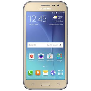 Smartphone Samsung Galaxy J2 Duos J200BT, 4G Android 5.1 Quad Core 1.1 GHz 8GB Câmera 5MP Tela 4,7 Dourado