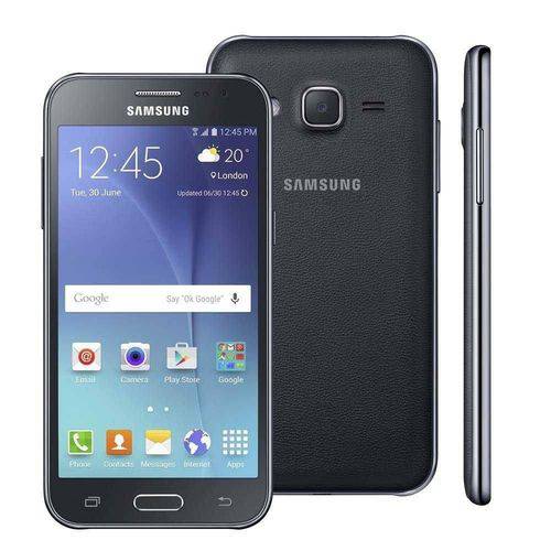 Smartphone Samsung Galaxy J2 J200m Duos,Tela 4.7, Câmera 5mp, Android 5.1 1.1 Ghz - Preto