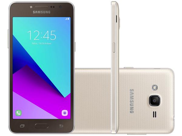 Smartphone Samsung Galaxy J2 Prime 16GB Dourado - 4G 1.5GB RAM Tela 5” Câm. 8MP + Câm. Selfie 5MP