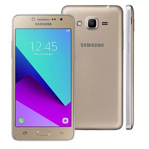 Smartphone Samsung Galaxy J2 Prime TV Dourado com 16GB, Dual Chip, Tela 5", TV Digital, Câmera 8MP, Android 6.0 e Processador Quad Core de 1.4 Ghz