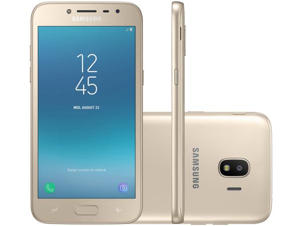 Smartphone Samsung Galaxy J2 Pro 16GB Dourado 4G - 1,5GB RAM Tela 5” Câm. 8MP + Câm. Selfie 5MP