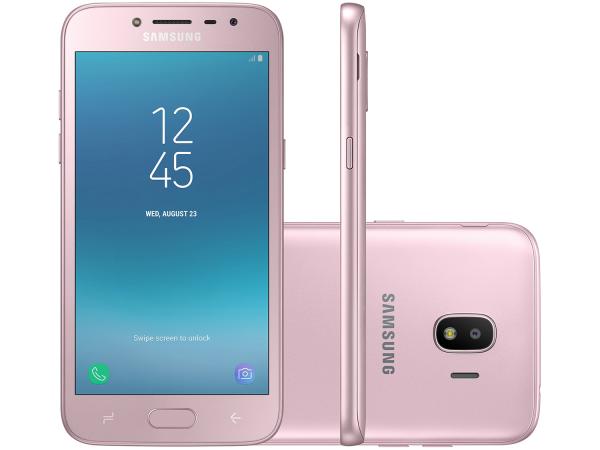 Smartphone Samsung Galaxy J2 Pro 16GB Rosa - Dual Chip 4G Câm. 8MP + Selfie 5MP Flash Tela 5”