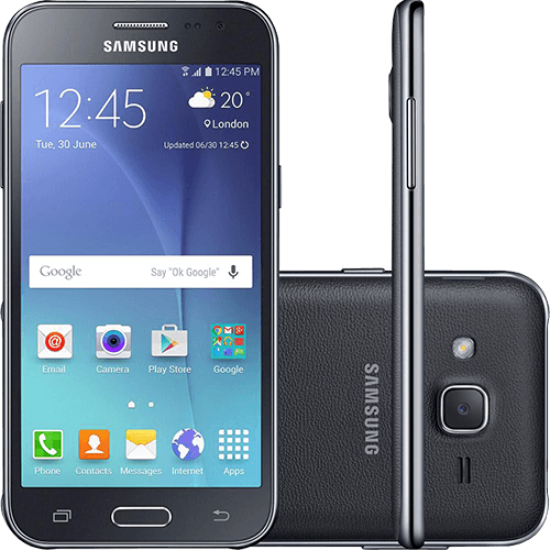 Smartphone Samsung Galaxy J2 TV Dual Chip Desbloqueado Android 5.1 Tela 4.7" 8GB 4G 5MP - Preto