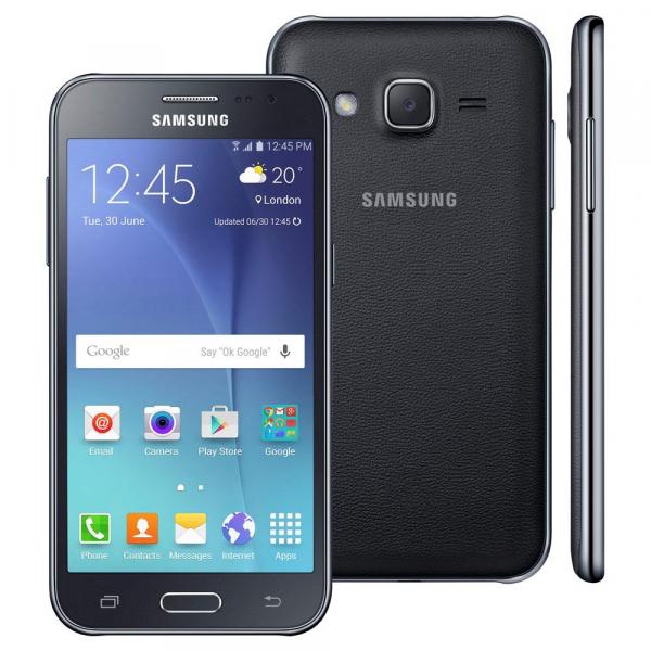 Smartphone Samsung Galaxy J2 Tv Duos Preto com Dual Chip, Tela 4.7", Tv Digital, 4g, Câmera 5mp, Android 5.1 e Processador Quad Core de 1.1 Ghz