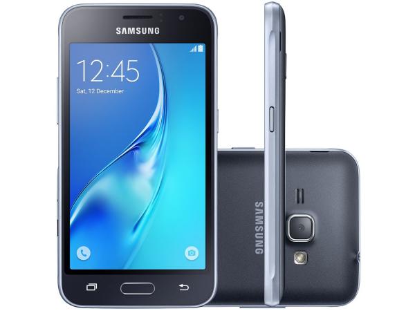 Smartphone Samsung Galaxy J1 2016 8GB Preto - Dual Chip 3G Câm. 5MP Tela 4.5” Proc. Quad Core