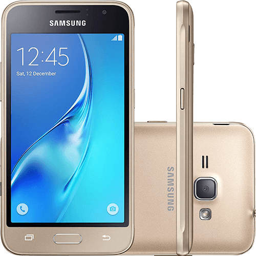 Smartphone Samsung Galaxy J1 2016 Dual Chip Android 5.1 Tela 4.5" 8GB Wi-Fi 3G Câmera 5MP - Dourado