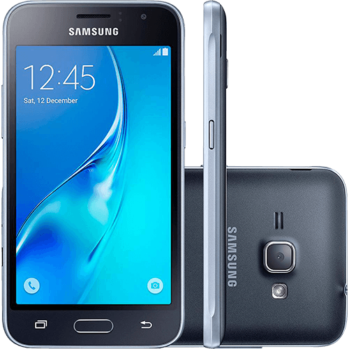 Smartphone Samsung Galaxy J1 2016 Duos Dual Chip Android 5.1 Tela 4.5" Memória 8GB Wi-Fi 3G Câmera 5MP - Preto