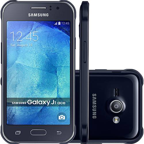 Smartphone Samsung Galaxy J1 Ace Duos Dual Chip Desbloqueado Android 4.4 Tela 4.3" 4GB 3G Câmera 5MP - Preto