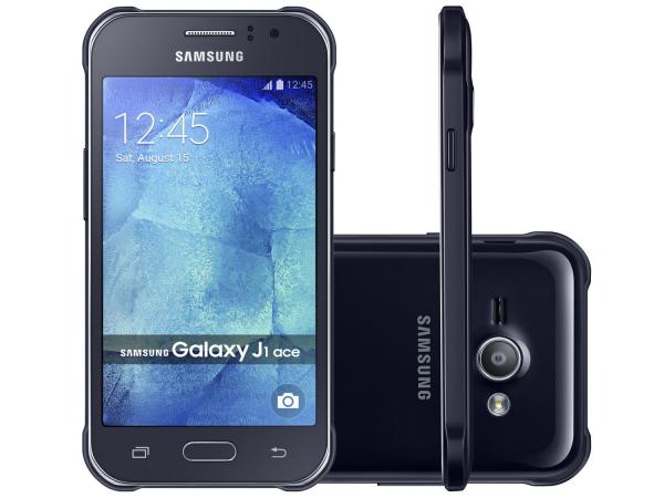 Tudo sobre 'Smartphone Samsung Galaxy J1 Ace Duos Dual Chip - 3G Câm. 5MP Tela 4.3” Proc. Dual Core Android 4.4'