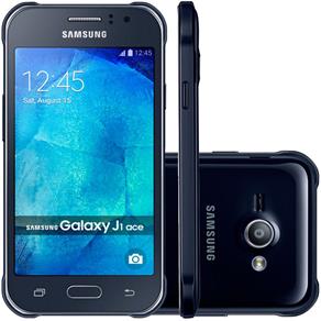 Smartphone Samsung Galaxy J1 Ace Duos Dual Chip Tela 4.3 4G Câmera 5MP Android 4.4 e Processador Dual Core de 1.2 GHz Preto