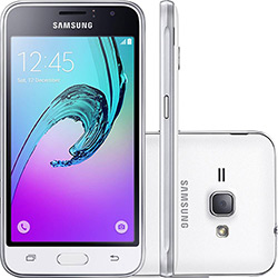 Smartphone Samsung Galaxy J1 Desbloqueado Oi Dual Chip Android 5.1 Tela 4.5" Quad-Core 1.2GHZ 8GB 3G Câmera 5MP - Preto