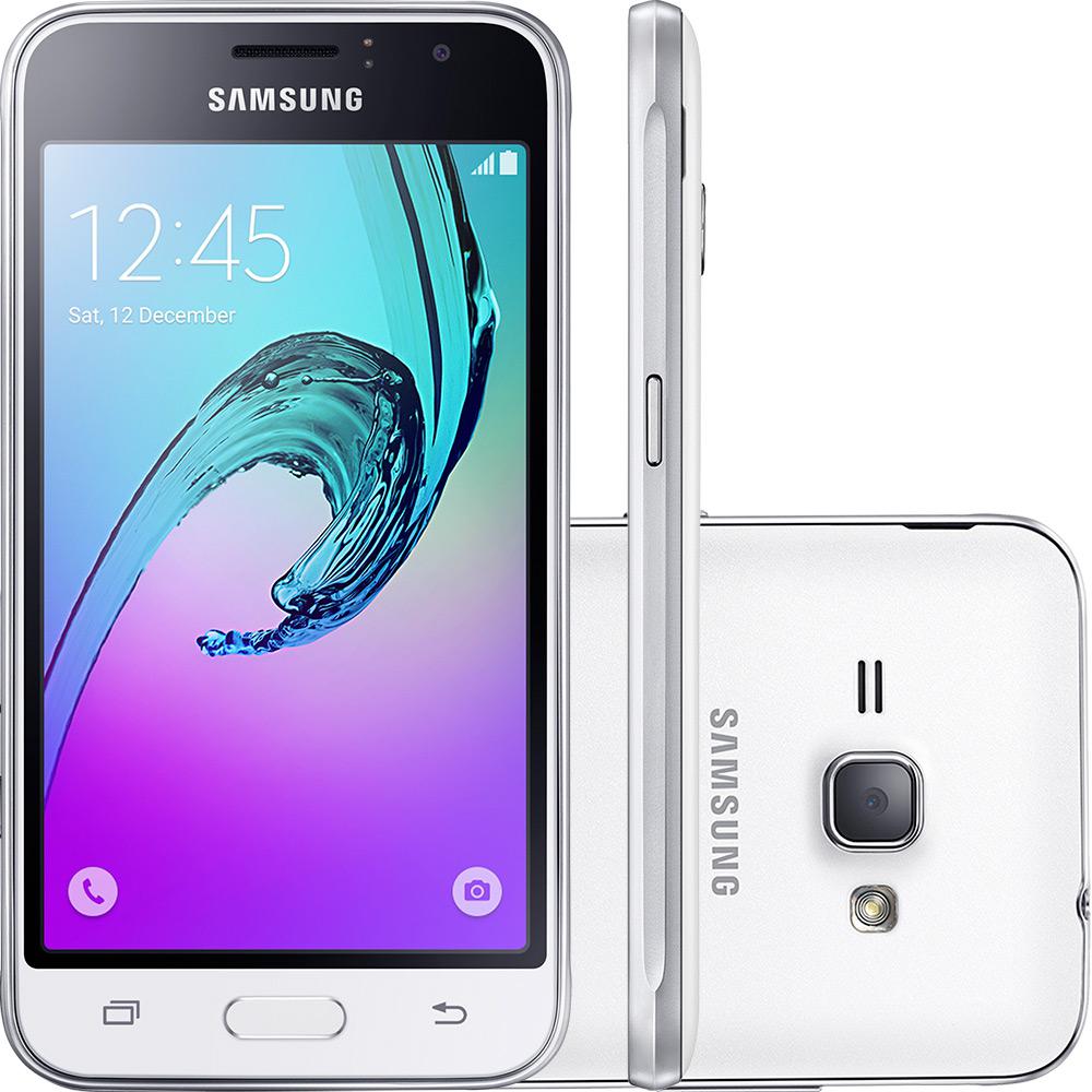 Tamanhos, Medidas e Dimensões do produto Smartphone Samsung Galaxy J1 Dual Chip Android 5.1 Tela 4,5" 8GB 3G Wi-Fi Câmera 5MP - Branco