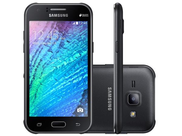 Tudo sobre 'Smartphone Samsung Galaxy J1 Duos Dual Chip 4G - Câm. 5MP Tela 4.3” Quad Core Cartão 8GB Desbl. Tim'