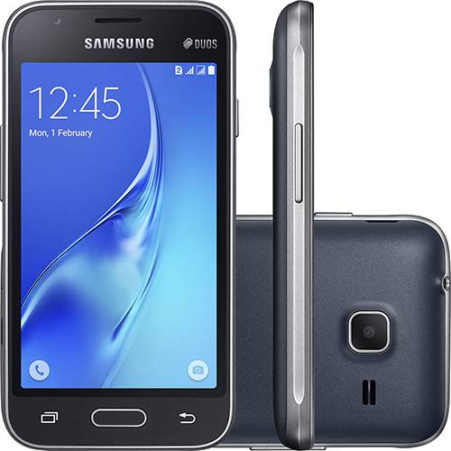 Smartphone Samsung Galaxy J1 Mini Desbloqueado Vivo Dual Chip Android 5.1 Tela 4" Quad-Core 1.2GHz 8GB 4G Câmera 5MP - Preto