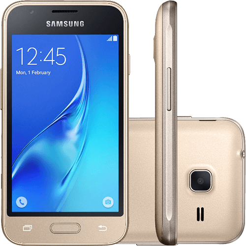 Smartphone Samsung Galaxy J1 Mini Dual Chip Android 5.1 Tela 4" 8GB 4G Câmera 5MP - Dourado