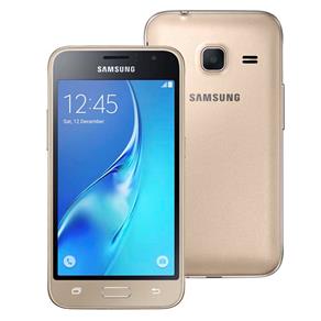 Smartphone Samsung Galaxy J1 Mini Duos Dourado com Dual Chip, Tela 4.0", 3G, Câmera de 5MP, Android 5.1 e Processador Quad Core de 1.2 GHz