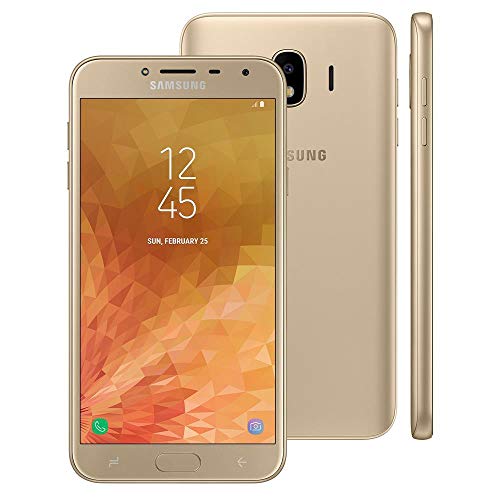 Smartphone Samsung Galaxy J4 16GB, Tela 5.5", Dual Chip, 4G, Câmera 13MP, Android 8.0, Processador Quad Core e RAM de 2GB - Dourado