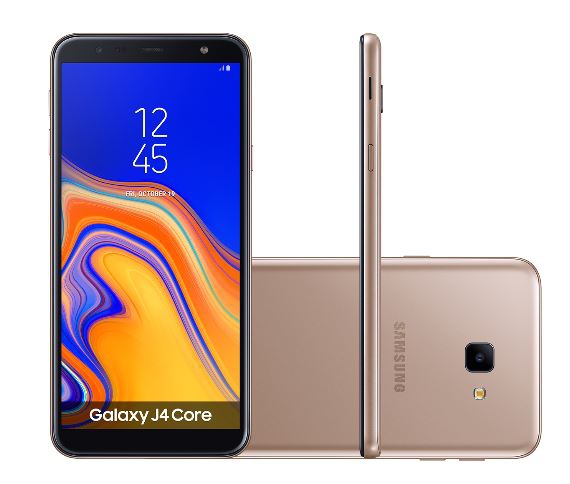Tudo sobre 'Smartphone Samsung Galaxy J4 Core 16GB, Tela Infinita de 6", Android Go 8.1, Dual Chip, Câmera Frontal de 5MP com Flash, Câmera Traseira 8MP'
