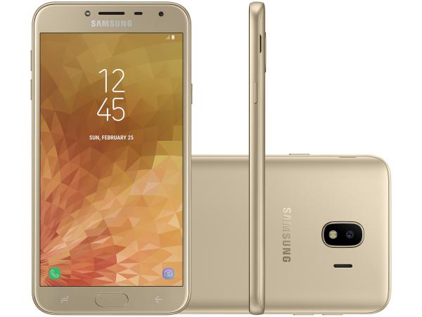 Smartphone Samsung Galaxy J4 32GB Dourado - Dual Chip 4G Câm. 13MP + Selfie 5MP Flash