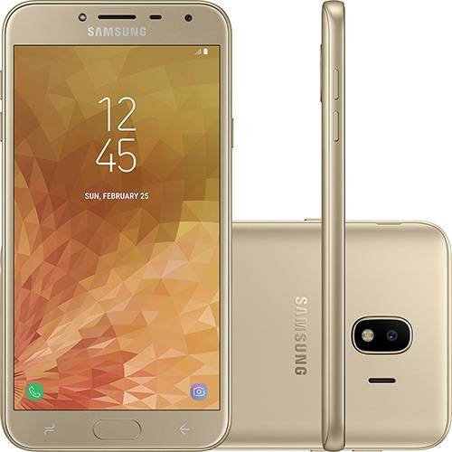 Smartphone Samsung Galaxy J4 32GB Dual CHIP Android 8.0 Tela 5.5" QUAD-CORE 1.4GHZ 4G Câmera 13MP - Dourado