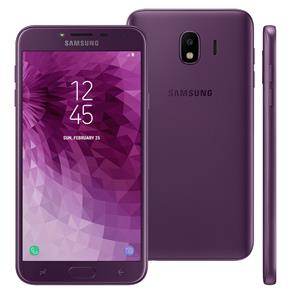 Smartphone Samsung Galaxy J4 Violeta com 32GB, Tela 5.5", Dual Chip, 4G, Câmera 13MP, Android 8.0, Processador Quad Core e RAM de 2GB