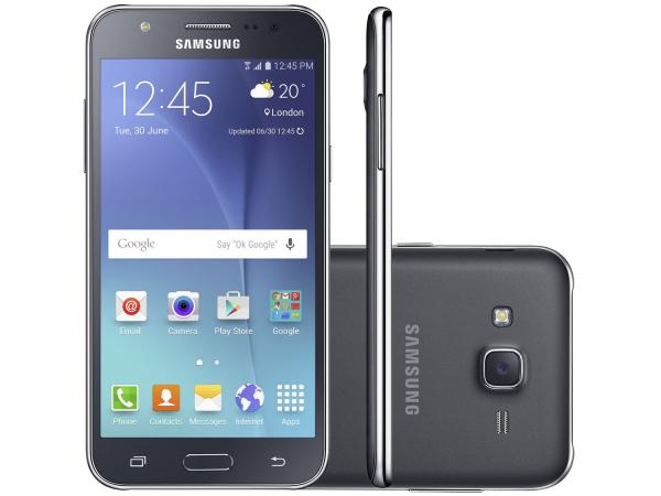 Smartphone Samsung Galaxy J5 Duos 16GB Preto - Dual Chip 4G Câm. 13MP + Selfie 5MP Flash Tela 5”