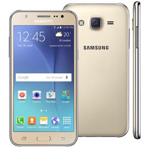 Smartphone Samsung Galaxy J5 Duos Dourado com Dual Chip, Tela 5.0", 4G, Câmera 13MP, Android 5.1 e Processador Quad Core de 1.2 GHz - Oi