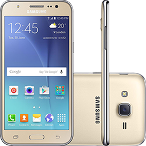 Smartphone Samsung Galaxy J5 Duos Dual Chip Android 5.1 Tela 5" 16GB 4G Wi-Fi Câmera 13MP - Dourado