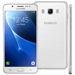 Smartphone Samsung Galaxy J5 Duos Metal Branco com 16GB, Dual Chip, Tela 5.2", 4G, Câmera 13MP, Android 6.0 e Processador Quad Core de 1.2 Ghz