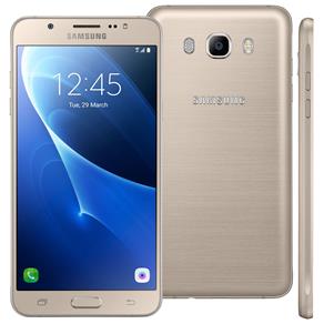 Smartphone Samsung Galaxy J5 Duos Metal Dourado com 16GB, Dual Chip, Tela 5.2", 4G, Câmera 13MP, Android 6.0 e Processador Quad Core de 1.2 Ghz
