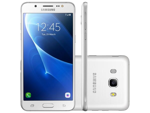 Smartphone Samsung Galaxy J5 Metal 16GB Branco - Dual Chip 4G Câm 13MP + Selfie 5MP Flash Tela 5,2”