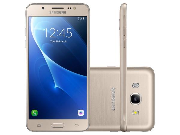 Smartphone Samsung Galaxy J5 Metal 16GB Dourado - Dual Chip 4G Câm. 13MP + Selfie 5MP Desbl. Tim