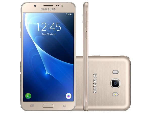 Smartphone Samsung Galaxy J5 Metal 16GB Dourado - Dual Chip 4G Câm 13MP + Selfie 5MP Flash Tela 5.2”