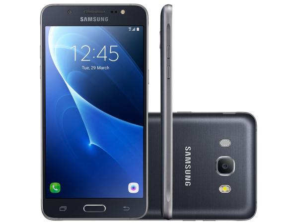 Smartphone Samsung Galaxy J5 Metal 16GB Preto - Dual Chip 4G Câm 13MP + Selfie 5MP Flash Desbl TIM