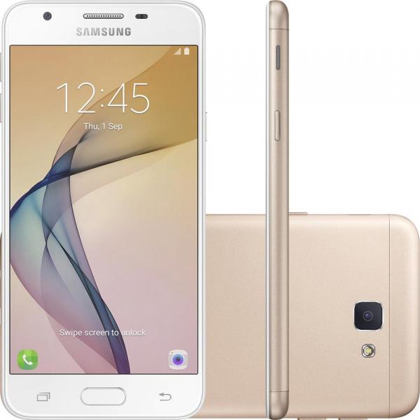 Smartphone Samsung Galaxy J5 Prime Dual Chip Android 6.0 Tela 5" Quad-Core 1.4 GHz 32GB 4G Wi-Fi Câmera 13MP com Leitor de Digital Dourado - Samsung