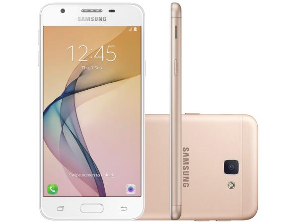 Smartphone Samsung Galaxy J5 Prime 32G Dourado - Dual Chip 4G Câm. 13MP + Selfie 5MP Flash Tela 5”
