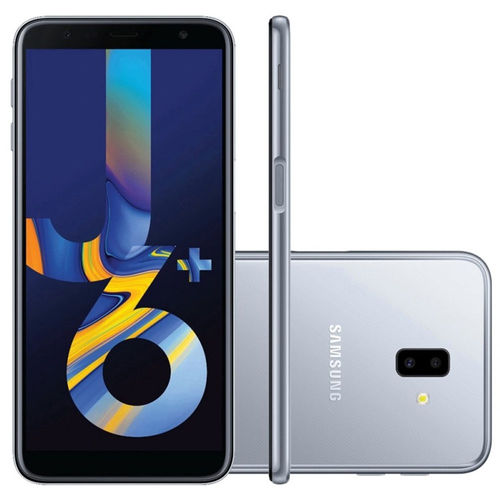 Smartphone Samsung Galaxy J6+ 64 GB Dual Chip Android Tela Infinita 6" Quad-Core 1.4GHz 4G Câmera 13 + 5MP (Traseira) - Prata