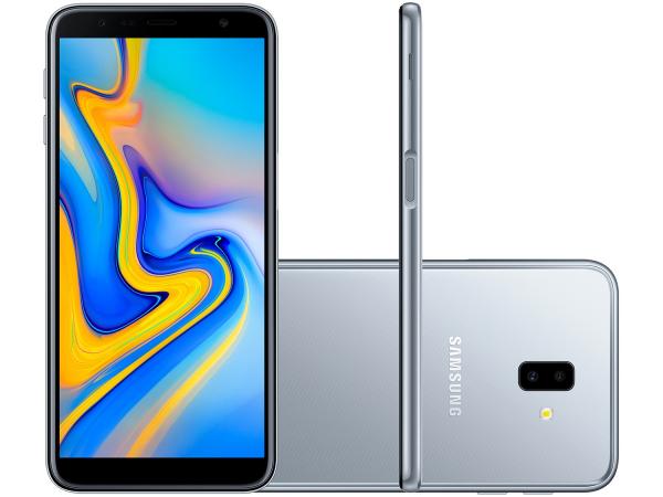 Smartphone Samsung Galaxy J6+ 32GB Prata 4G - 3GB RAM Tela 6” Câm. Dupla + Câm. Selfie 8MP