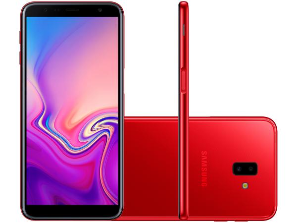 Smartphone Samsung Galaxy J6+ 32GB Vermelho 4G - 3GB RAM Tela 6” Câm. Dupla + Câm. Selfie 8MP