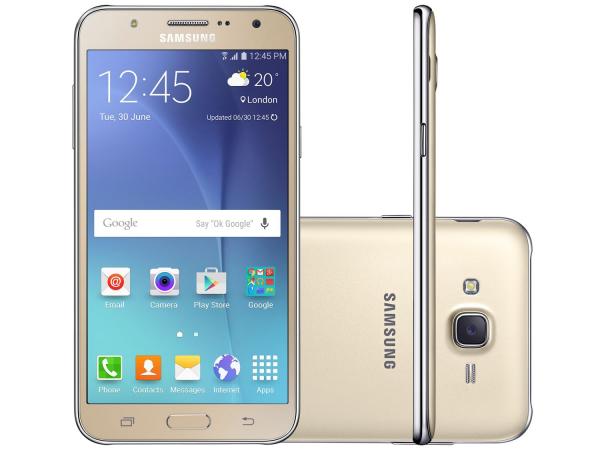 Smartphone Samsung Galaxy J7 Duos 16GB Dourado - Dual Chip 4G Câm 13MP + Selfie 5MP Flash Tela 5.5”