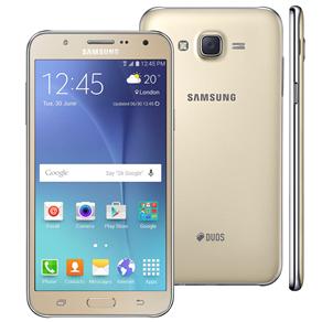 Smartphone Samsung Galaxy J7 Duos Dourado com Dual Chip, Tela 5.5", 4G, Câmera 13MP, Android 5.1 e Processador Octa Core de 1.5 Ghz