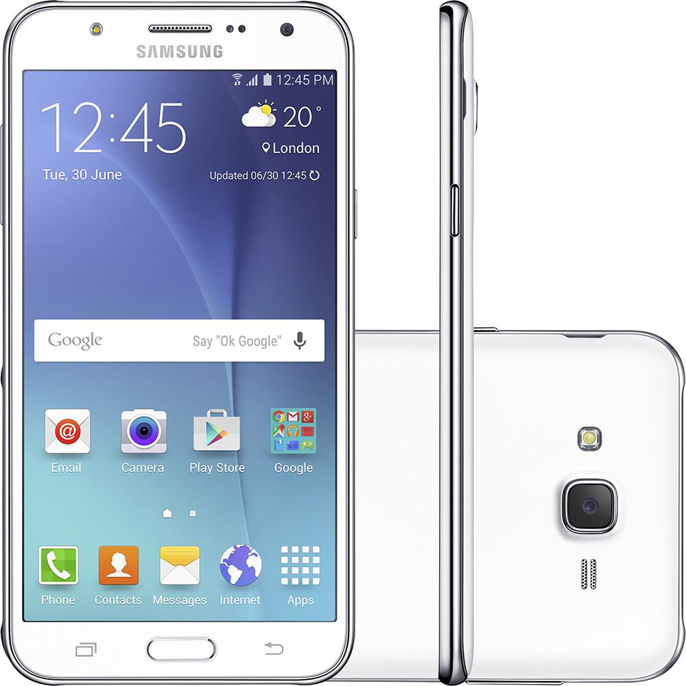Smartphone Samsung Galaxy J7 Duos Dual Chip Android 5.1 Tela 5.5" 16GB 4G Câmera 13MP - Branco