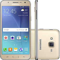 Smartphone Samsung Galaxy J7 Duos Dual Chip Desbloqueado Oi Android 5.1 Tela 5.5" 16GB 4G Câmera 13MP - Dourado