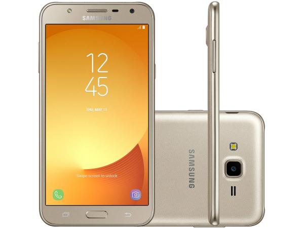 Smartphone Samsung Galaxy J7 Neo 16GB Dourado 4G - 2GB RAM Tela 5,5” Câm 13MP + Câm. Selfie 5MP