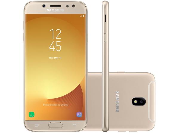 Smartphone Samsung Galaxy J7 Pro 64GB Dourado - Dual Chip 4G Câm. 13MP + Selfie 13MP Tela 5,5”